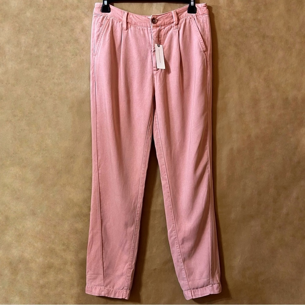 Anthropologie | NWT Scout Slim Pleated Pants Chino Trousers Pink Size 26